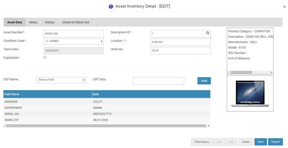 screenshot of Asset Ingenium